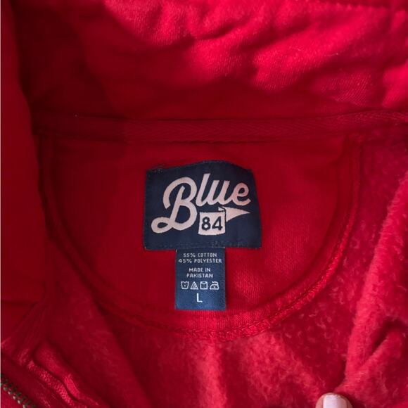 Blue 84 University of Arizona Red Quarter zip Sweatshirt Size Large - Picture 3 of 6